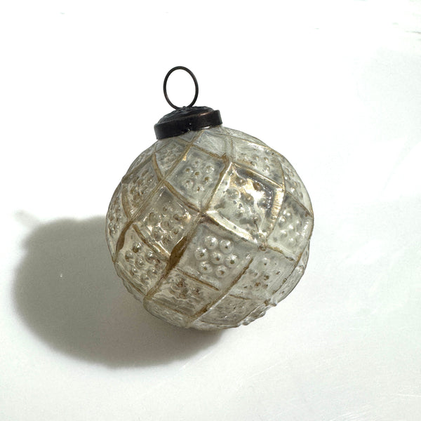 Ornament Set Silver Mercury Glass