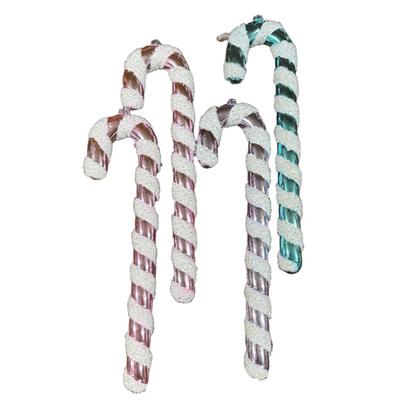 Oversized Candy Cane Pastel ornaments