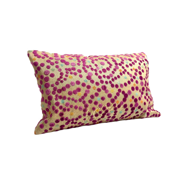 Pink 18 x 20 Velvet Dot Pillow