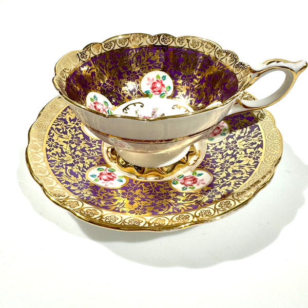 Vintage Tea Cup & Saucer Ruby