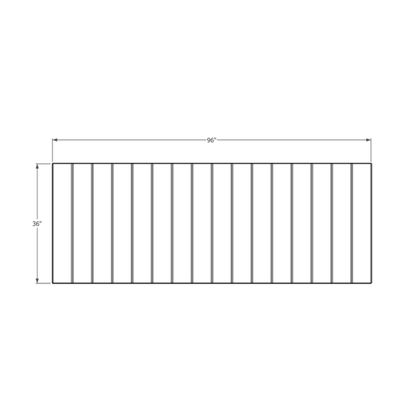Wainscot wall 8 x 3