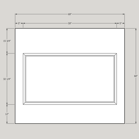 Raised Panel Wall 69 x 60