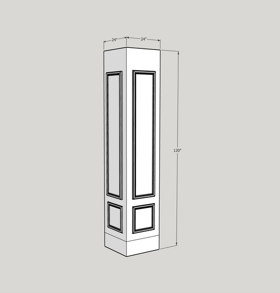 Raised panel Column 120 x 24 x 24