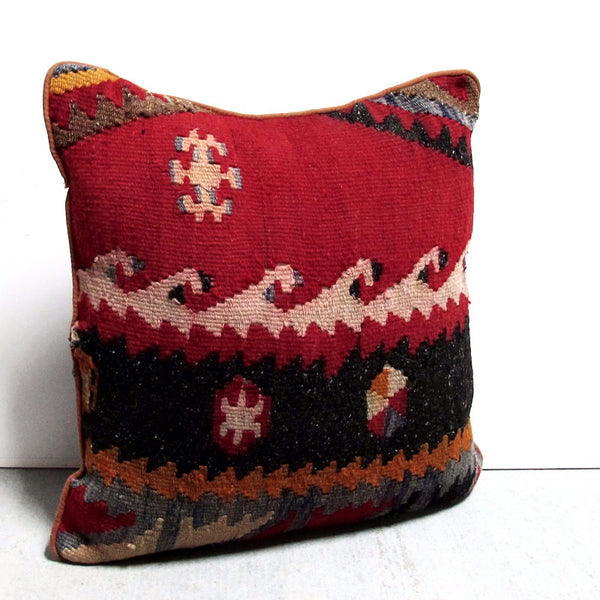 Red 17 x 17 SouthWest Wave Pillow