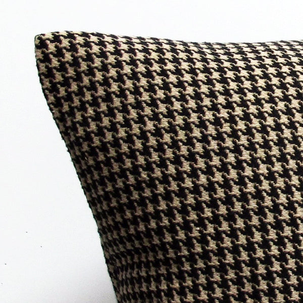 Black 20 x 20 Houndstooth Pillow