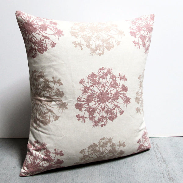 Pink 22 x 22 Dandelion Pillow