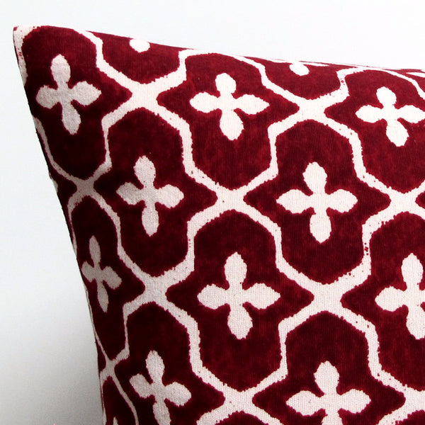 Red 21 x 21 Ogee Pillow