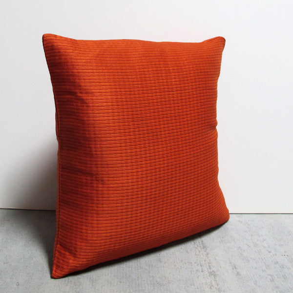 Orange 24 x 24 Waved Line Pillow