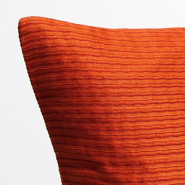 Orange 24 x 24 Waved Line Pillow