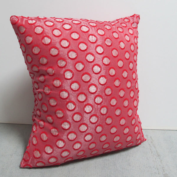 Red 21 x 21 Circles Pillow