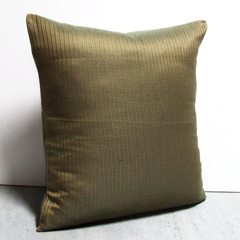 Green & Gold 21 x 21 Line Pillow