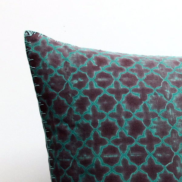 Teal 26 x 26 Over-Dyed Pillow