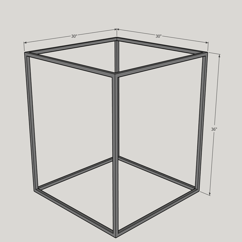 30 Inch Cube Steel cube 36 x 30 x 30 | Tip Top Props