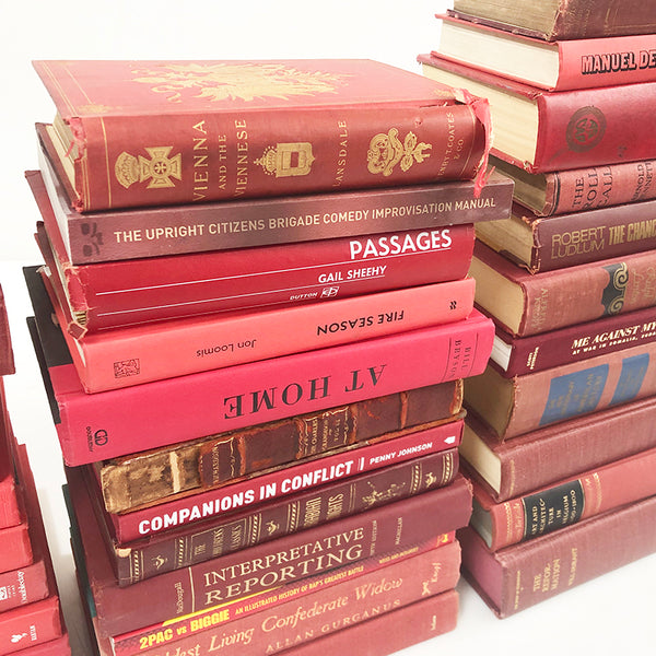 Books Stack Red