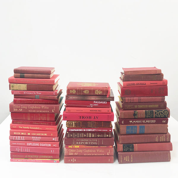Books Stack Red