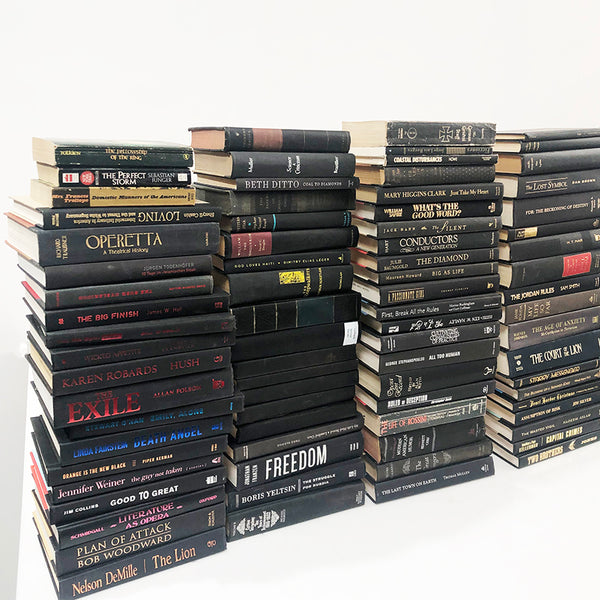 Books Stack Black