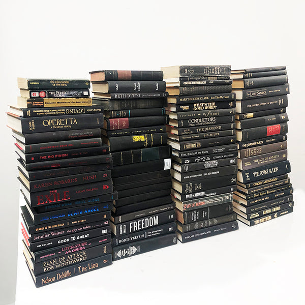 Books Stack Black