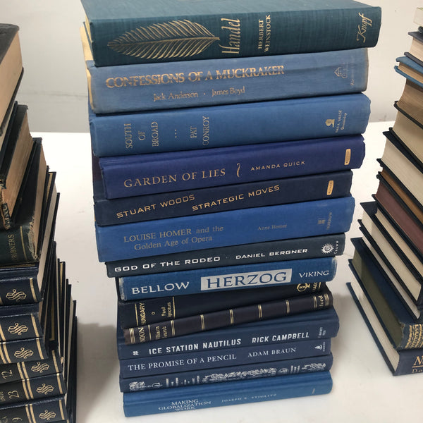 Books Stack Blue