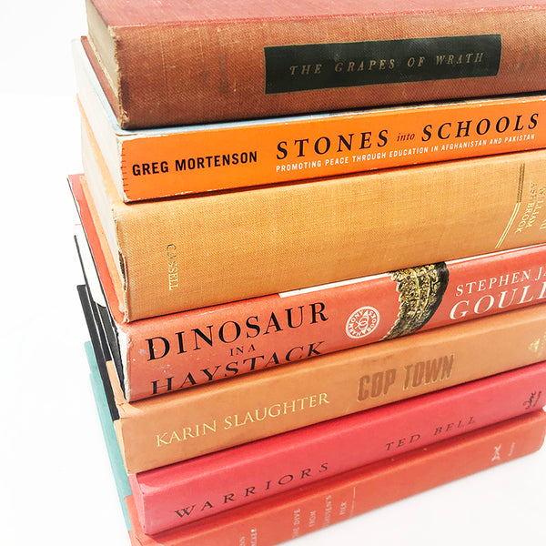 Books Stack Orange