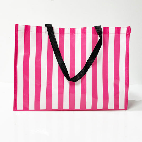 Shopping Bag Pink Stripe