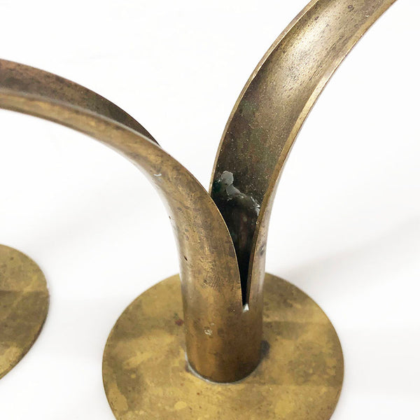 Brass Tulip Candle Holders