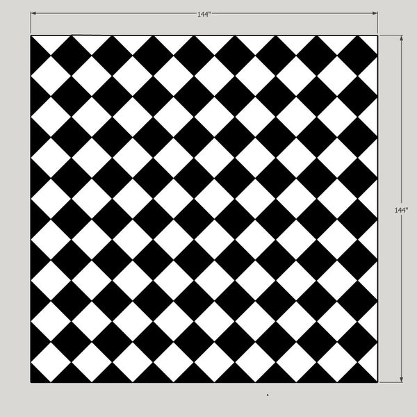 Checker floor diamond 12 x 12