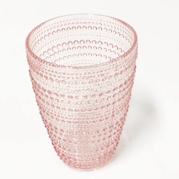 Pink Bubble Glass Tall