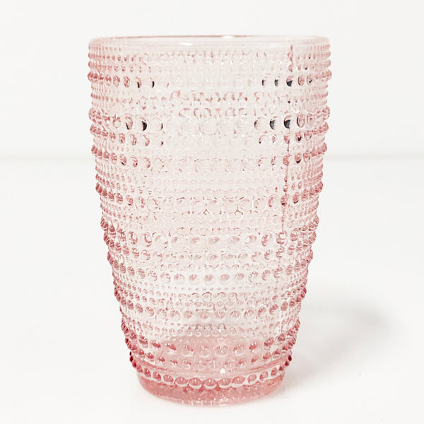 Pink Bubble Glass Tall