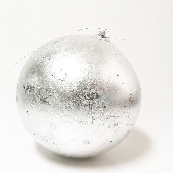 Oversized Silver Leaf Ornament