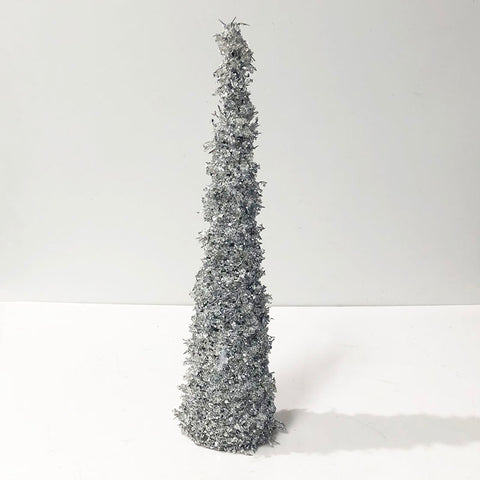 Christmas Tree Jeweled Silver