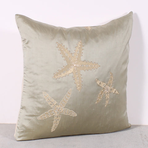 Green 18 x 18 Starfish Pillow