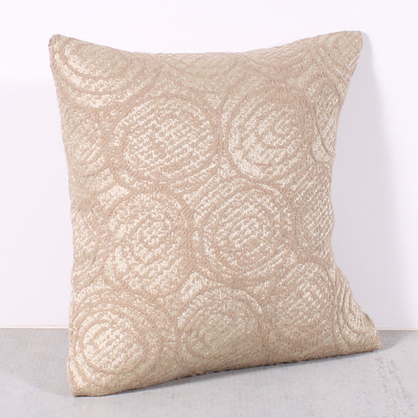 Tan 16 x 16 Textured Circle Pillow