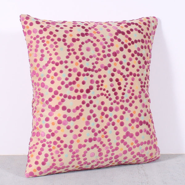 Pink 20 x 20 Velvet Dot Pillow