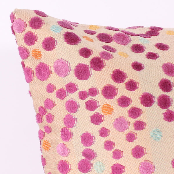 Pink 20 x 20 Velvet Dot Pillow