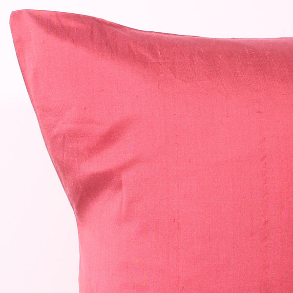 Pink 21 x 21 Silk Pillow