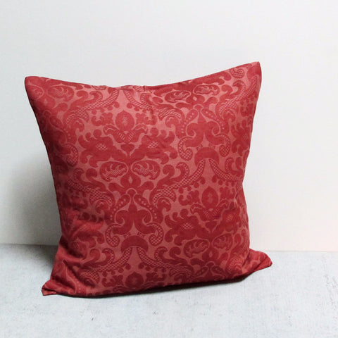 Red 21 x 21 Damask Pillow