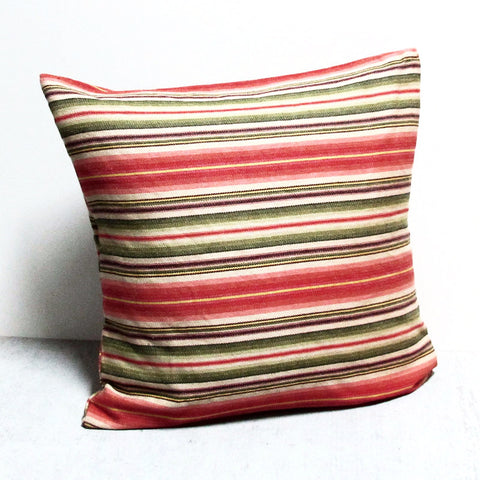 Red 22 x 22 Striped Pillow