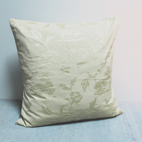 Cream 25 x 25 Leaf Pillow