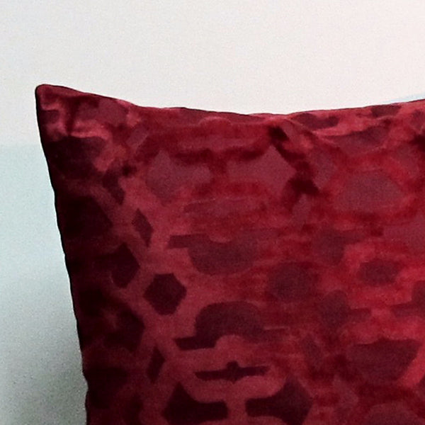 Red 22 x 22 Lattice Patterned Pillow