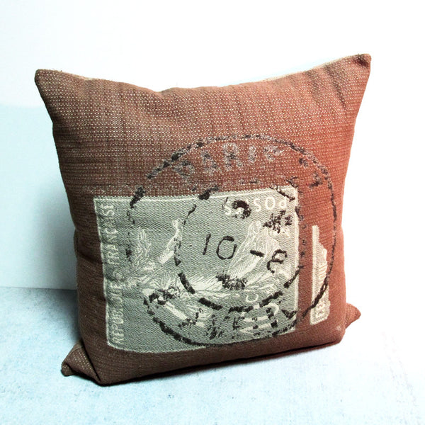 Brown 22 x 22 Postage Pillow