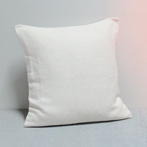White 20 x 20 Ribbed Pillow