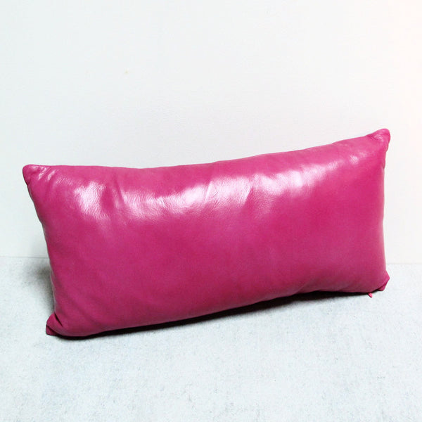 Pink Leather Pillow