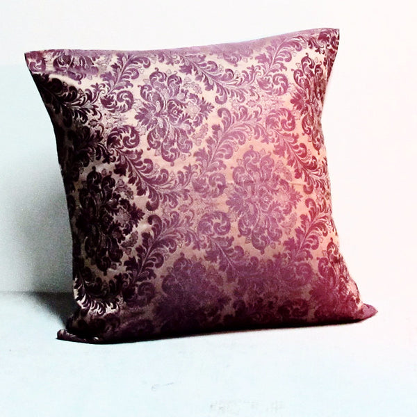 Purple 21 x 21 Damask Pillow