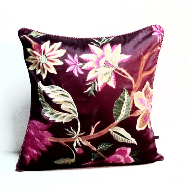 Purple 22 x 22 Flower Pillow
