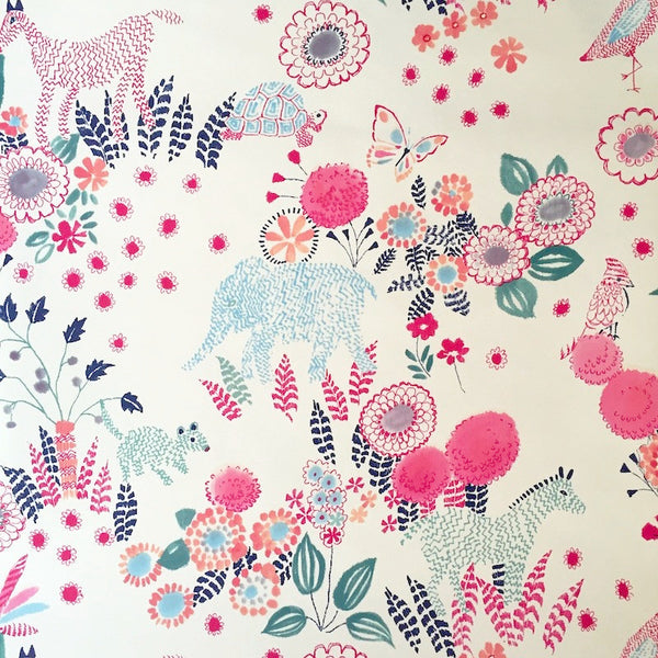 Wallpaper 41 Pink & Navy Floral