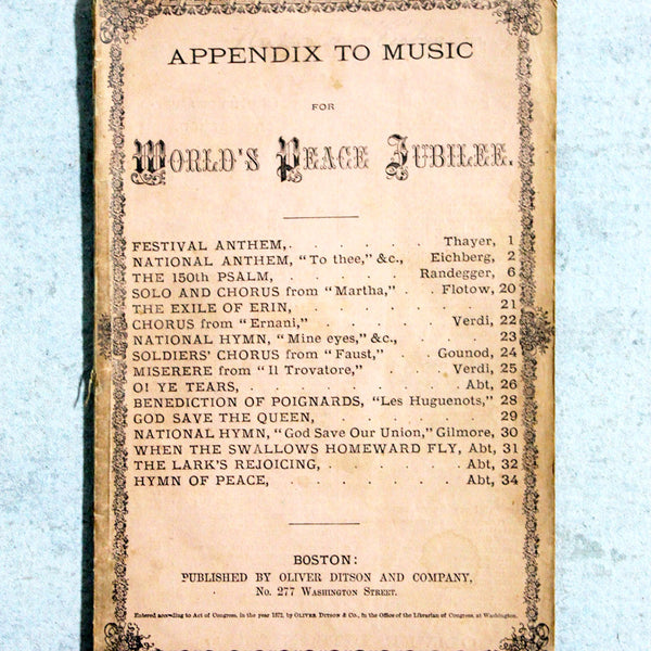 Music Book Antique Appendix