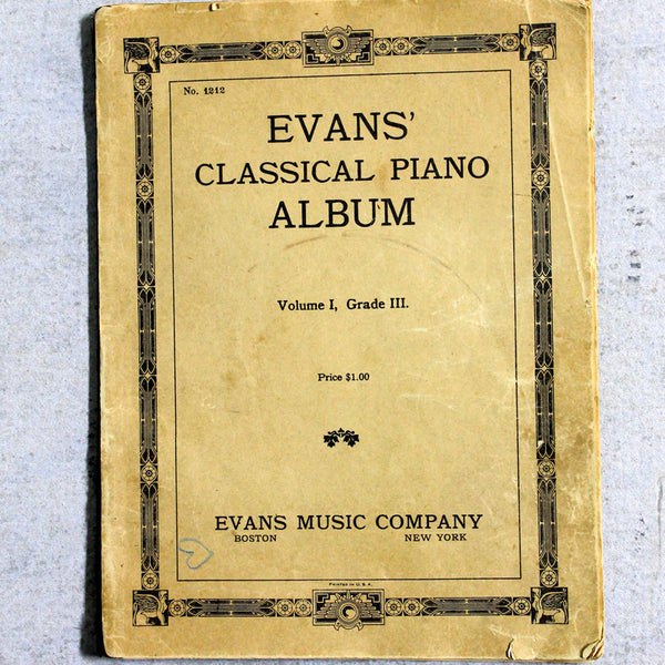 Music Book Antique Piano