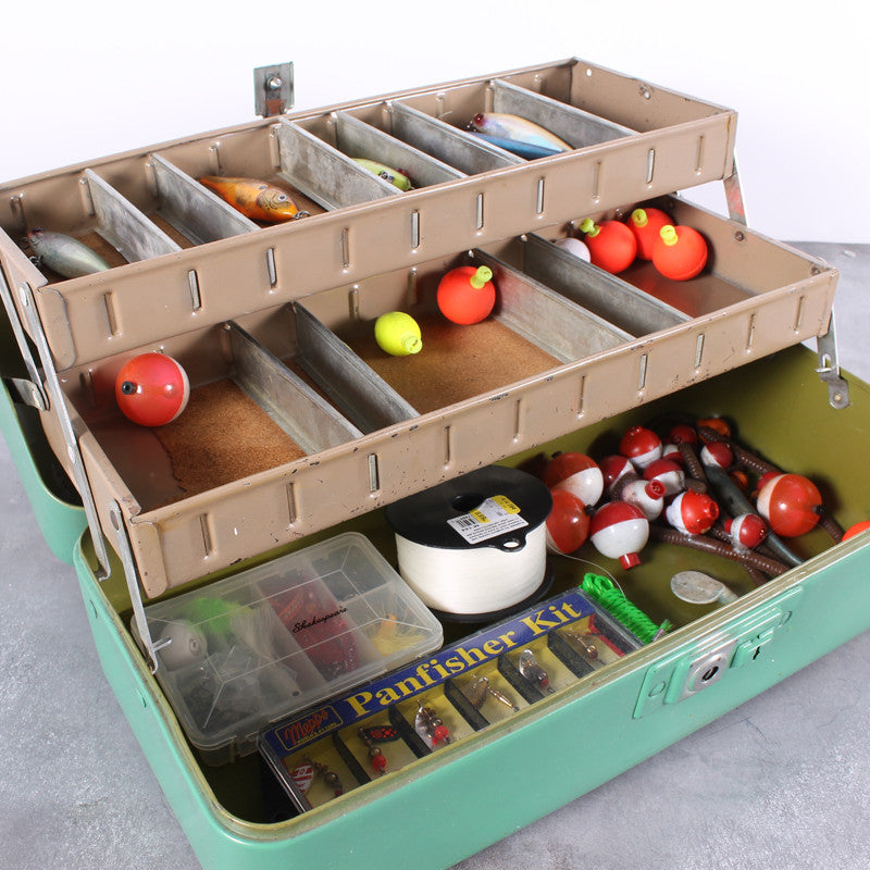 Green Tackle Box, Vintage Tacklebox, Toolbox, Rustic Tool Storage, Fishing  Tackle Carrier, Vintage Storage, Industrial Decor, Utility -  Denmark