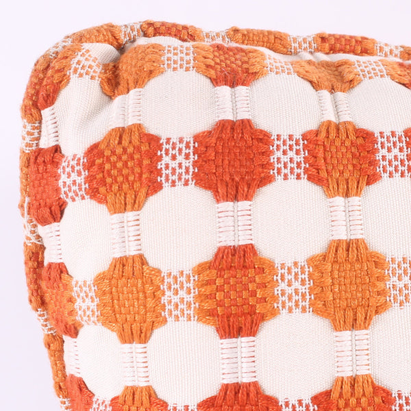 Orange 20 x 12 Honeycomb Pillow