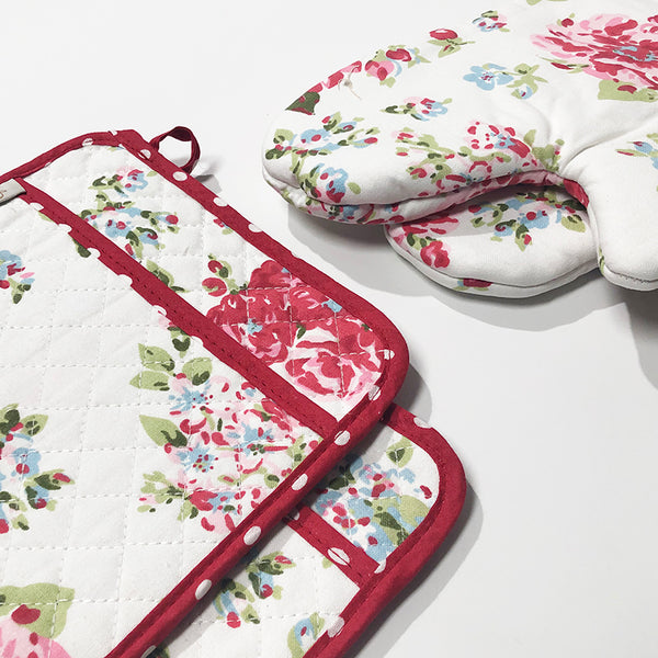 Oven Mitt Set Flower